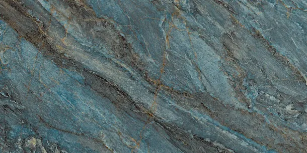 Фото Керамогранит Laparet Beam Turquoise бирюзовый лаппатированный шайн 60х120 Индия