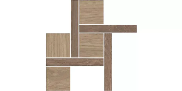 Фото Kerama Marazzi Декор Альберони 3 наборный коричневый матовый обрезной 27,5x27,5x0,9 (T056\SG644020) Россия