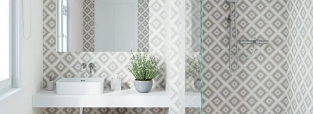 Фото Керамогранит Smile Tile Artisan Cream 19,8x19,8 Индия