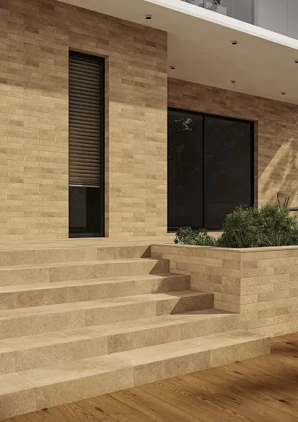 Фото Клинкерная плитка Paradyz Eremite Crema Klinkier Struktura Mat B1a 30x60 Польша