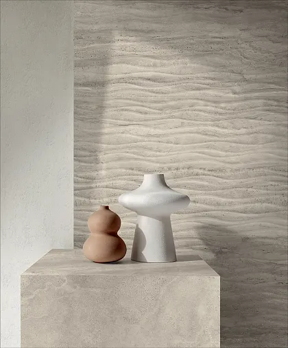 Фото Керамогранит Fondovalle ROT263 Royal Travertino Bianco Vein Real Matt 120x278 Италия