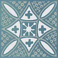 Декор Бахия 2 бирюзовый глянцевый 9,8x9,8x0,7 (KMD3STA020GN)