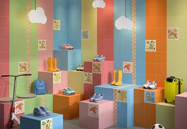 Динозаврики Kerama Marazzi (Россия) для ванной,  для детской комнаты Коллекция Динозаврики Kerama Marazzi