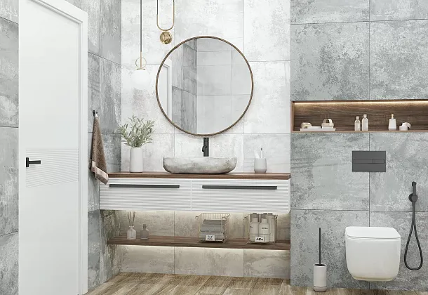 Cemento Alma Ceramica (Россия) для гостиной,  для кухни,  для ванной,  для туалета,  для прихожей,  на теплый пол Коллекция Cemento Alma Ceramica